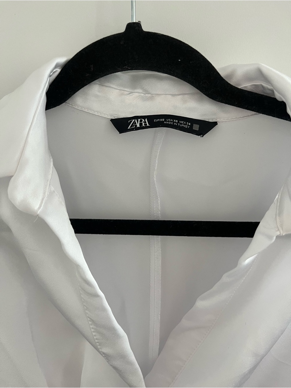 Zara White Button-Front Shirt Mini Dress - Picture 3 of 4